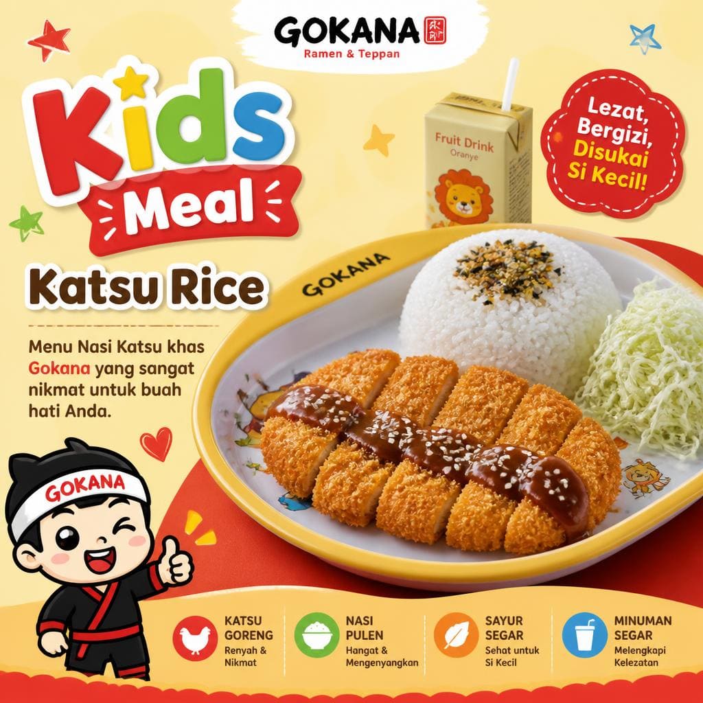 Kids Meal - Katsu Rice Gokana Ramen & Teppan